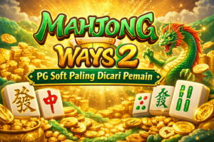 Mahjong Ways 2 PG Soft dengan simbol mahjong emas dan nuansa khas game slot PG Soft